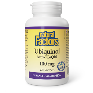 Natural Factors Ubiquinol Active CoQ10  100 mg  60 Softgels