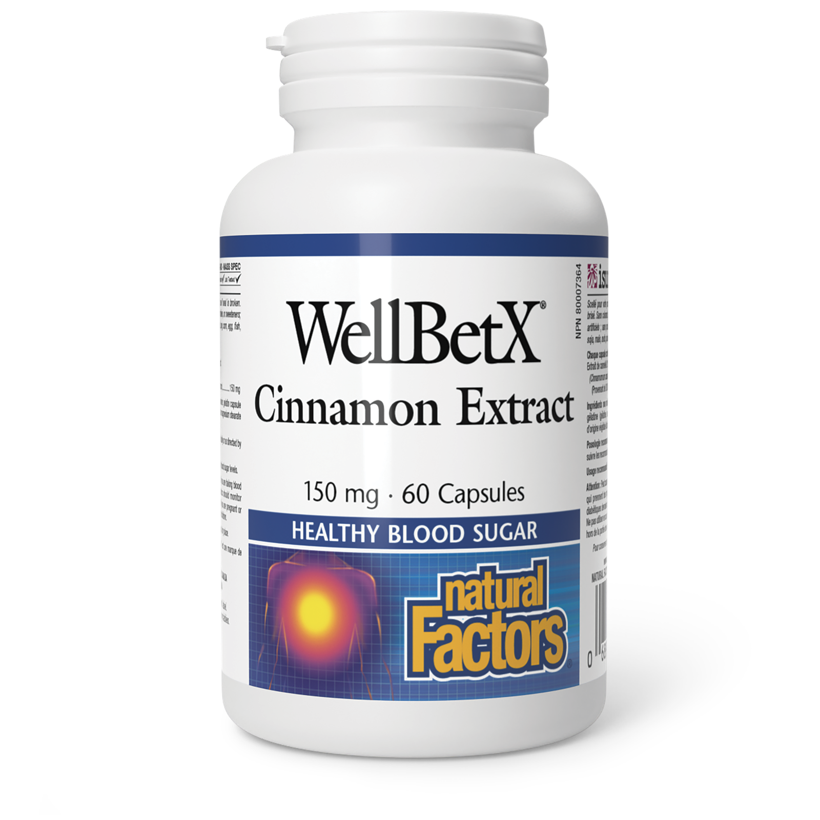Natural Factors WellBetX? Cinnamon Extract 150 mg 60 Capsules