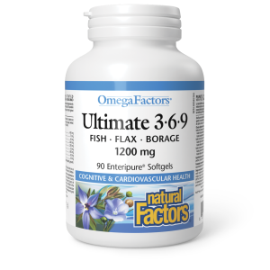 Natural Factors Ultimate 3-6-9  1200mg 90 Softgels