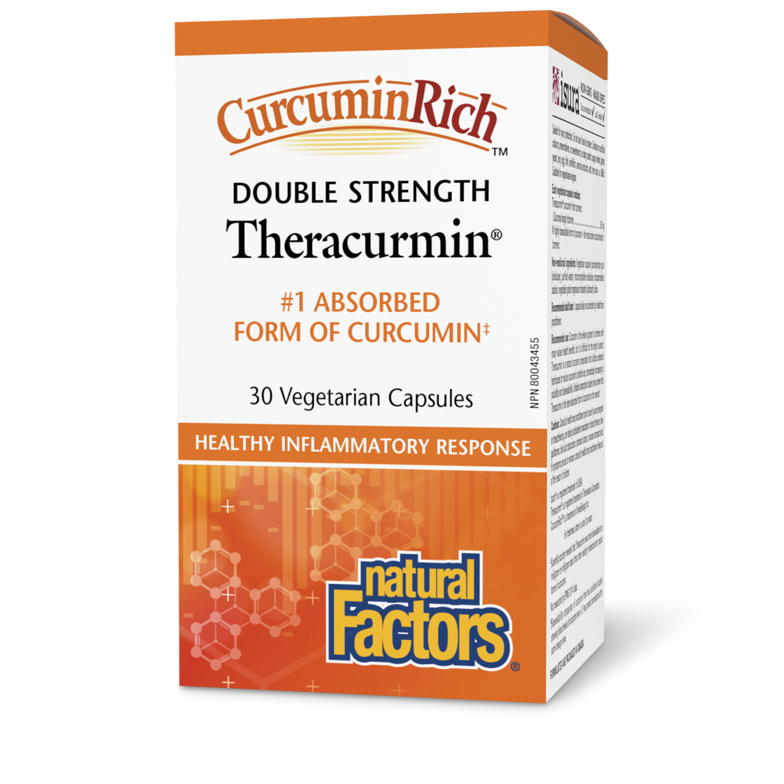 Natural Factors Theracurmin CurcuminRich Double Strength 60 mg 30 Vegetarian Capsules