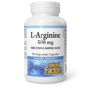 Natural Factors L-Arginine  500 mg  90 Vegetarian Capsules
