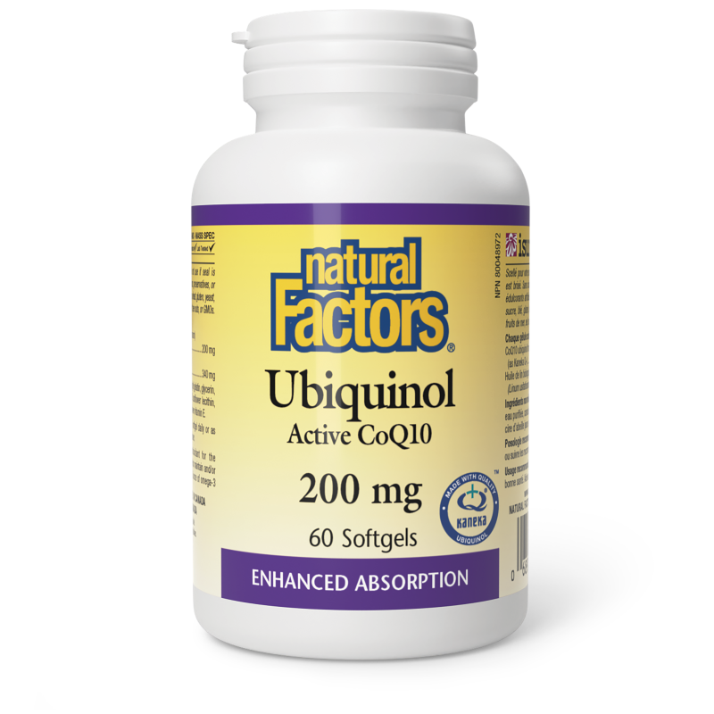 Natural Factors Ubiquinol Active CoQ10  200 mg  60 Softgels