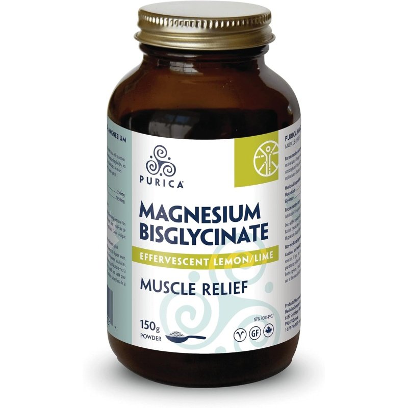 Magnesium Effervescent 150 Grams (Lemon Lime) Purica