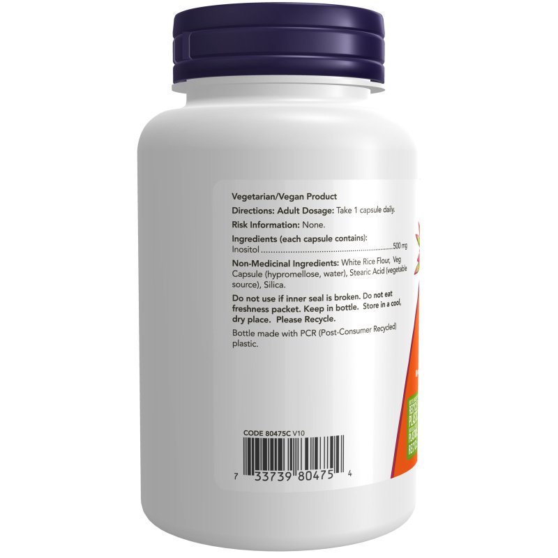 INOSITOL 100 Vegetarian Capsules NOW - Image 2