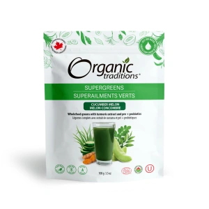 Organic Traditions Supergreens Cucumber Melon 100g