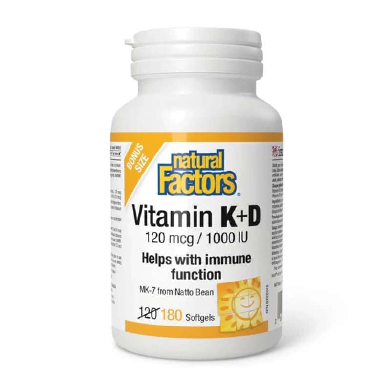 Natural Factors Vit K2+D3 180softgels