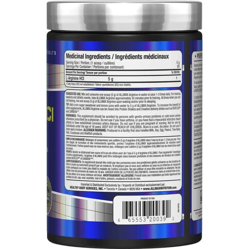 Allmax Arginine HCL 400G - Image 2