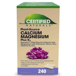 Certified Naturals™ Calcium Magnesium Plus K2 240 Vegetarian Capsules