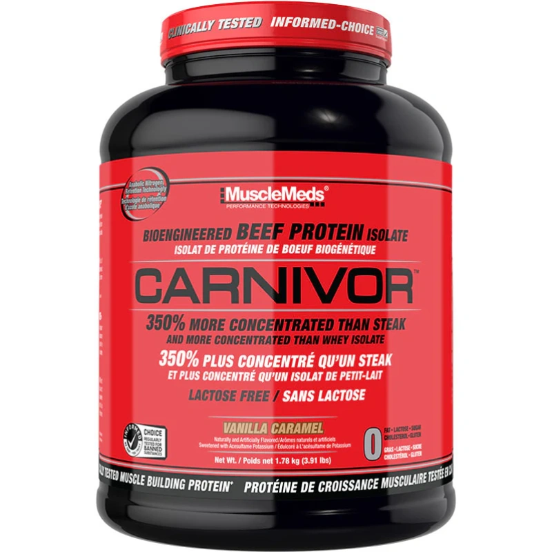 CARNIVOR 100% BEEF VANILLA CARAMEL 4LB
