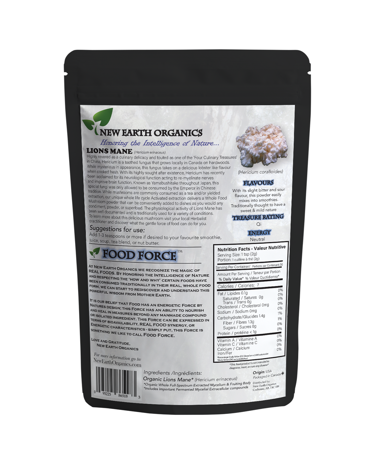 Lion's Mane 227g New Earth Organics - Image 2