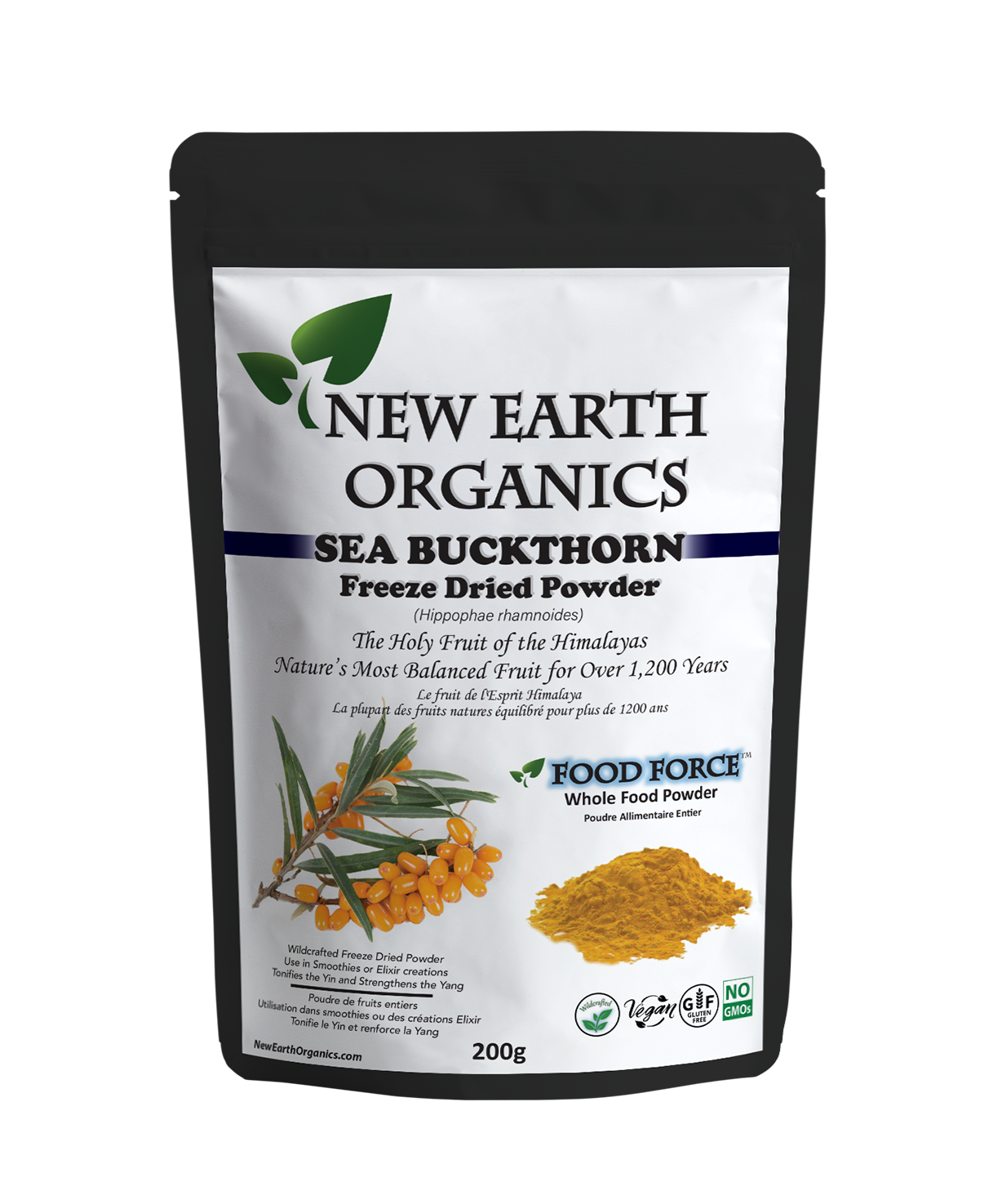 Wild Sea Buckthorn Fruit Powder New Earth Organics